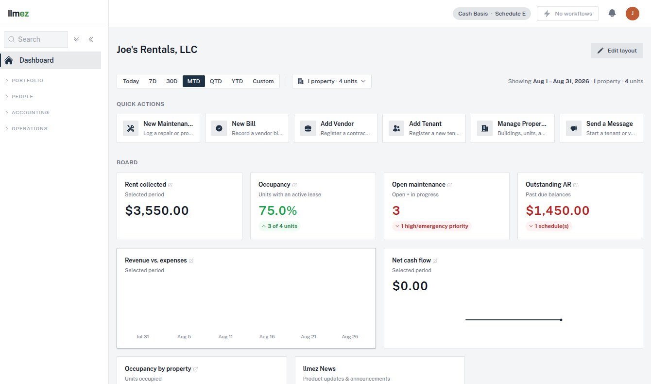 The Landlord Made EZ landlord dashboard